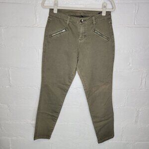 Jag Jeans Women's Size 4 Pants Mid Rise Skinny Zipper Pockets Green